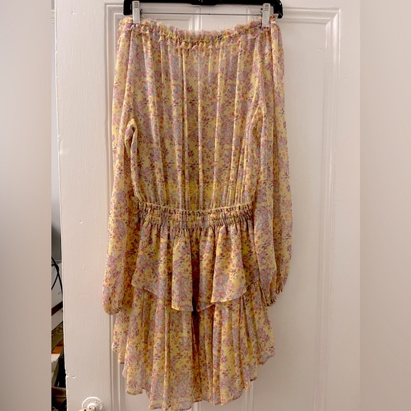 LoveShackFancy Yellow floral Popover Mini Dress - Small - Picture 4 of 5